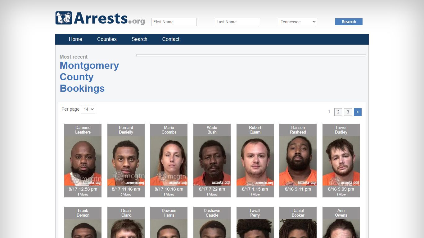 Montgomery County Arrests and Inmate Search